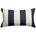 thumbnail image 1 of Majestic Home Goods  Indoor Outdoor Vertical Stripe Small Decorative Throw Pillow 20 X 12 Navy, 1 of 5