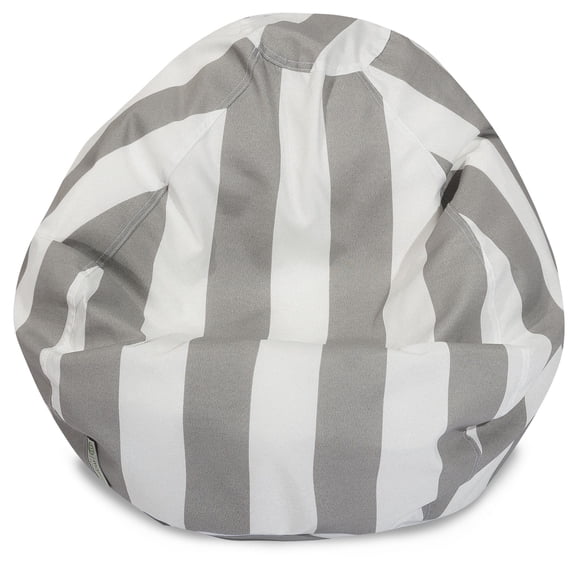 Majestic Home Goods Vertical Stripe Large Classic Bean Bag Chair, Multiple Colors