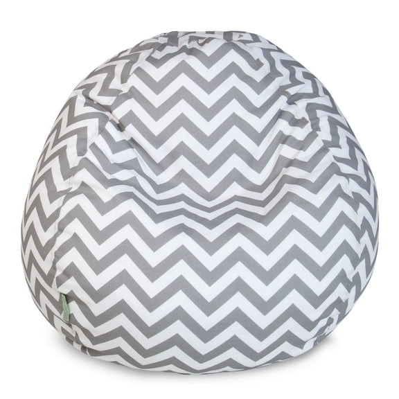Majestic Home Goods Small Bean Bag Chevron Gray