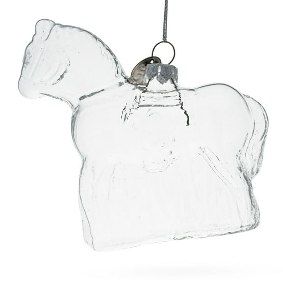 Horse Clear Glass Christmas Ornament