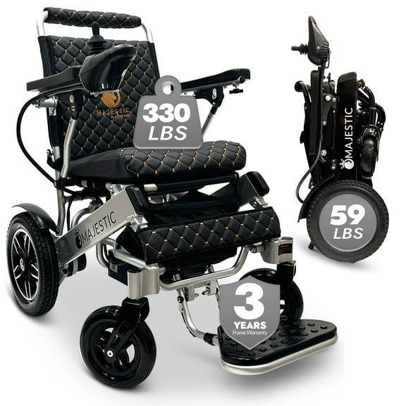 Majestic IQ-8000 Electric Wheelchair, Lightweight Electric Wheelchairs for Adults, 330 lbs Weight Capacity, Airline and Cruise Approved