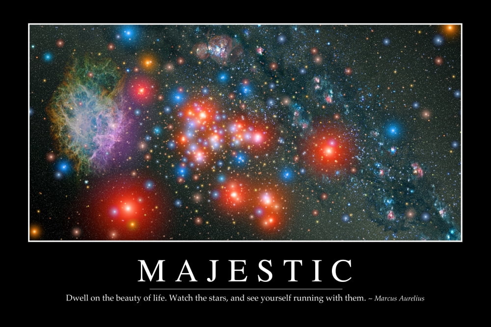 Majestic Inspirational Quote and Motivational Poster Canvas Art - Stocktrek Images (34 x 23)