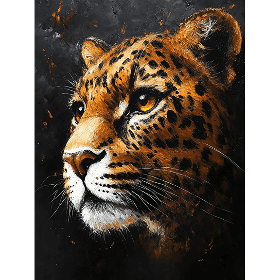Majestic Leopard Canvas Painting Suitable for Living Room Bedroom Office Gallery Wall and Hotel Decoration.