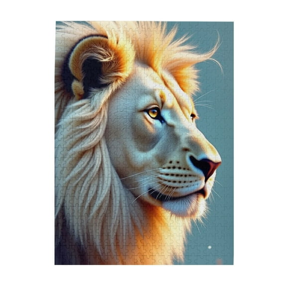 Majestic Lion 500Piece Adult Jigsaw Puzzle Challenging And Relaxing Brain Teaser For Puzzle Enthusiasts Vibrant Artwork And HighQuality Pieces Great Gift For Adults Home Decor