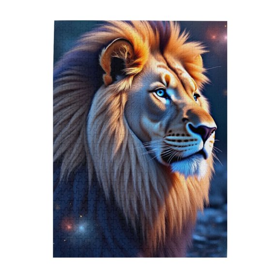 Majestic Lion 500Piece Adult Jigsaw Puzzle Challenging And Relaxing Brain Teaser Vibrant Artwork Quality Pieces For Adults Unique Home Decor Great Gift Idea For Puzzle Enthusiasts