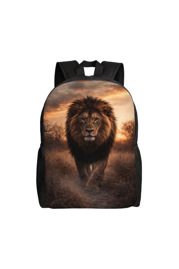 Majestic Lion Wildlife Backpack Large Capacity Laptop Bag for Men and Women