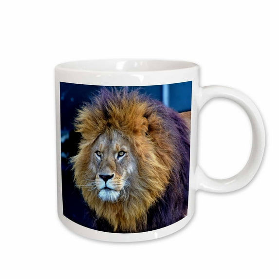 3drose, Majestic Lion with a Determined Look Animal World, 15oz Mug
