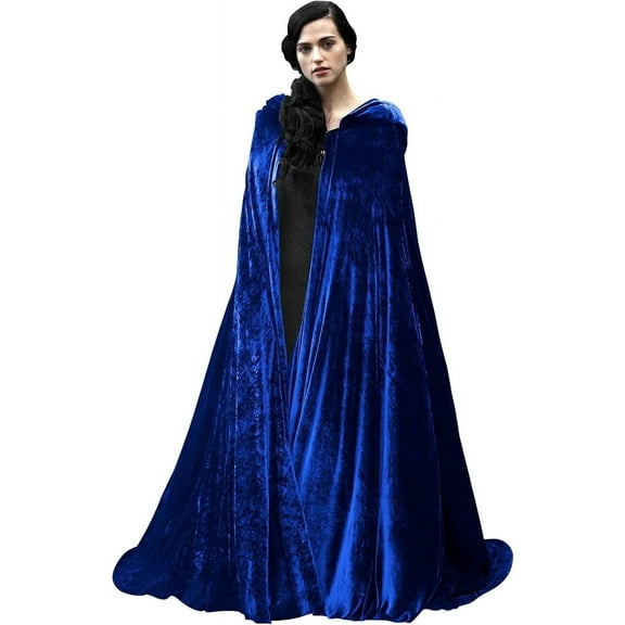 VZQI Luxe Velvet Hooded Cape – Elegant Unisex Cloak for Halloween, Parties & Daily Wear