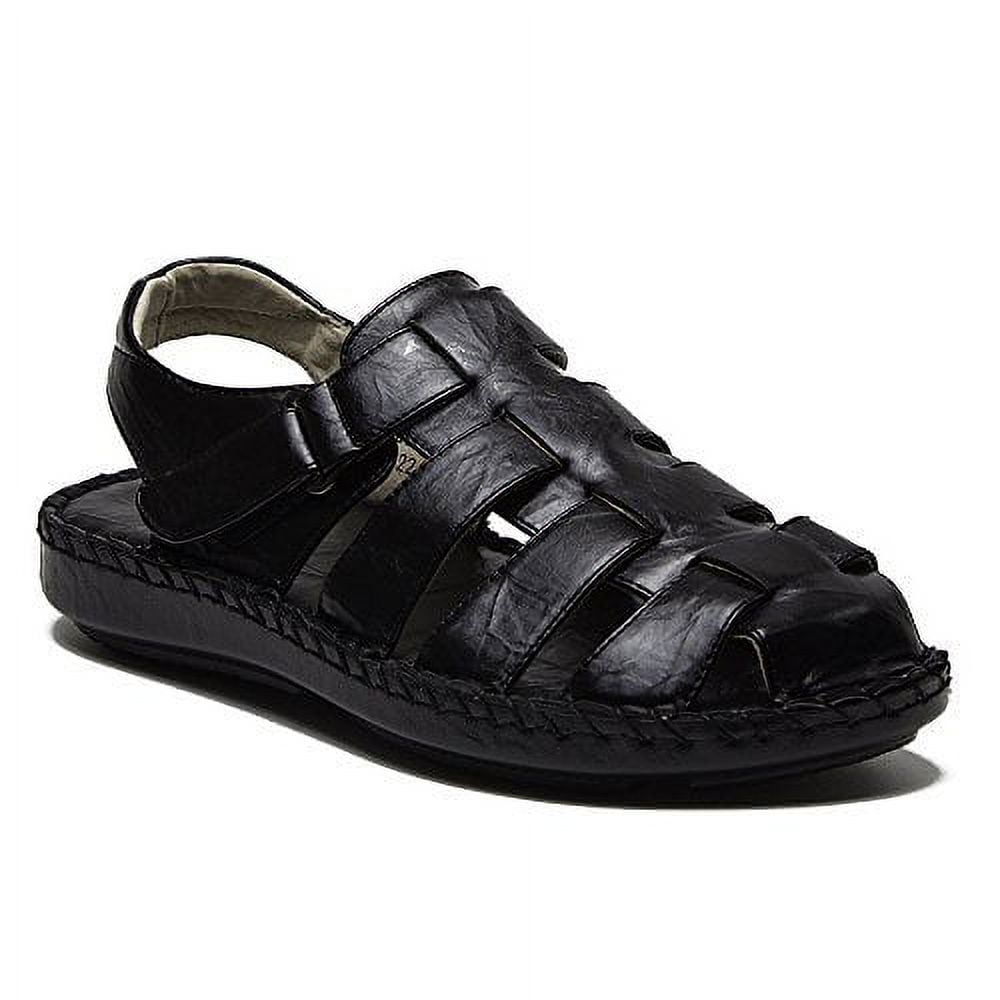 Majestic Men's 71225 Caged Closed Toe Gladiator Sandals Slides