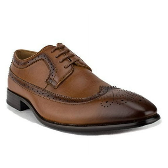 Majestic Men's 97713 Distressed Perforated Brogue Lace up Dress Shoes
