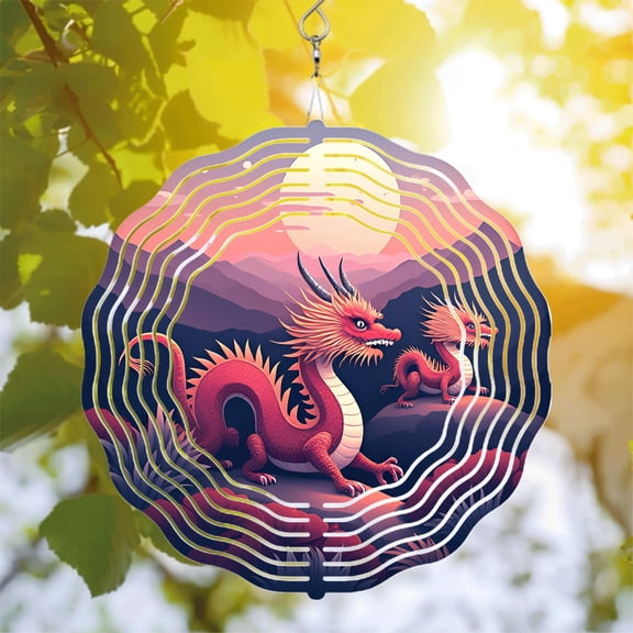 Majestic Metal Wind Spinner & Chime - Ethereal Design for Yard & Garden Glowing Moonlight Effect Unique Decor