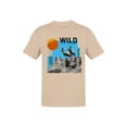 thumbnail image 1 of Majestic Mountain Bighorn Adventure Men's Natural T-shirt, 1 of 3