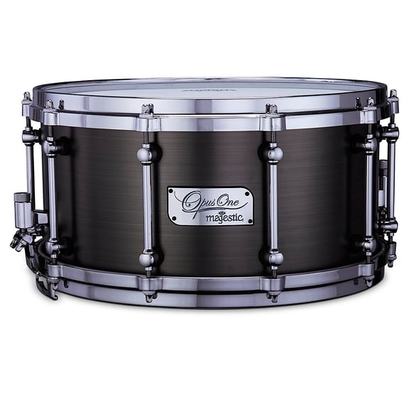 Majestic Opus One Cast Iron Concert Snare Drum 14 x 7 in. Antique Nickel Brushed