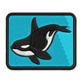 thumbnail image 1 of Majestic Orca Killer Whale Applique Multi-Color Embroidered Hook & Loop Patch - 3.5 Inch Large, 1 of 5