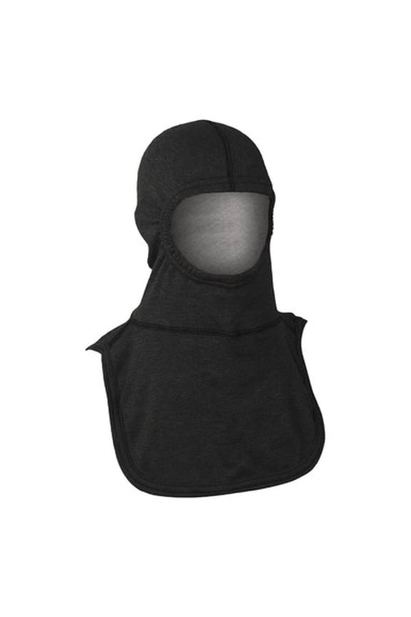 Majestic Rayon Kevlar 21", 2 Piece Construction With Notched Shoulder - Double Ply, NFPA 1971 UL Certified Hood, Black Outer Layer & Grey Inner Layer