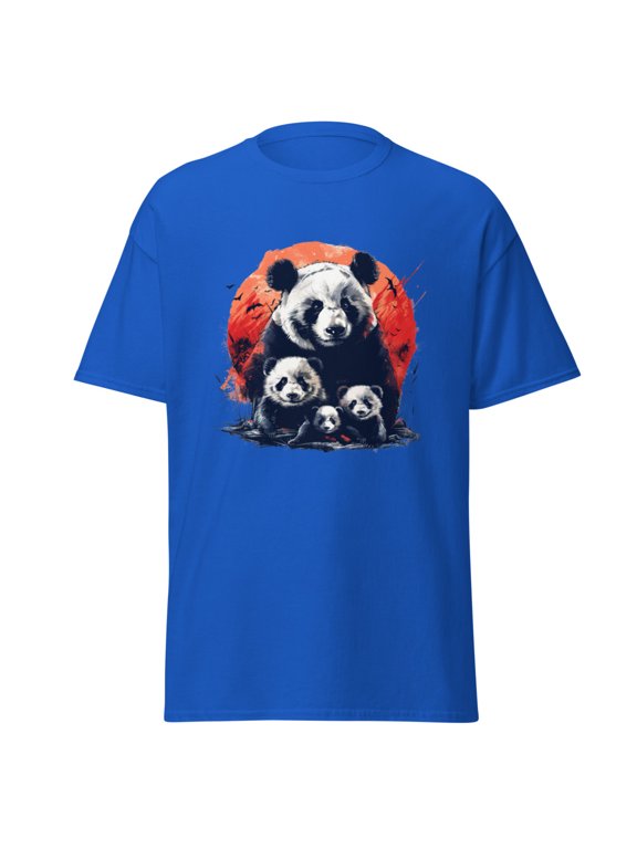 Majestic Panda Family D0002 Unisex classic tee (Royal, S)