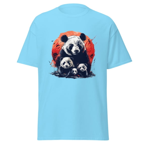 Majestic Panda Family D0002 Unisex classic tee (Sky, S)