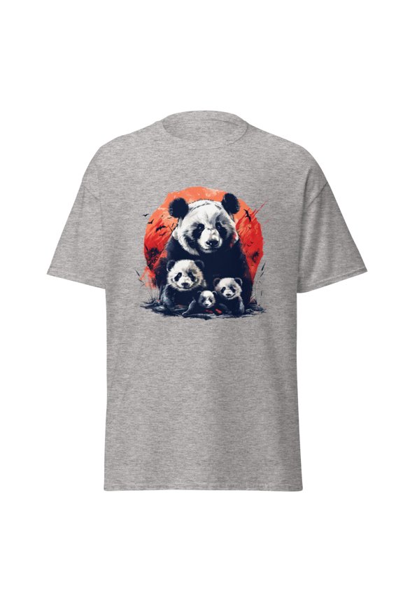 Majestic Panda Family D0002 Unisex classic tee (Sport Grey, S)