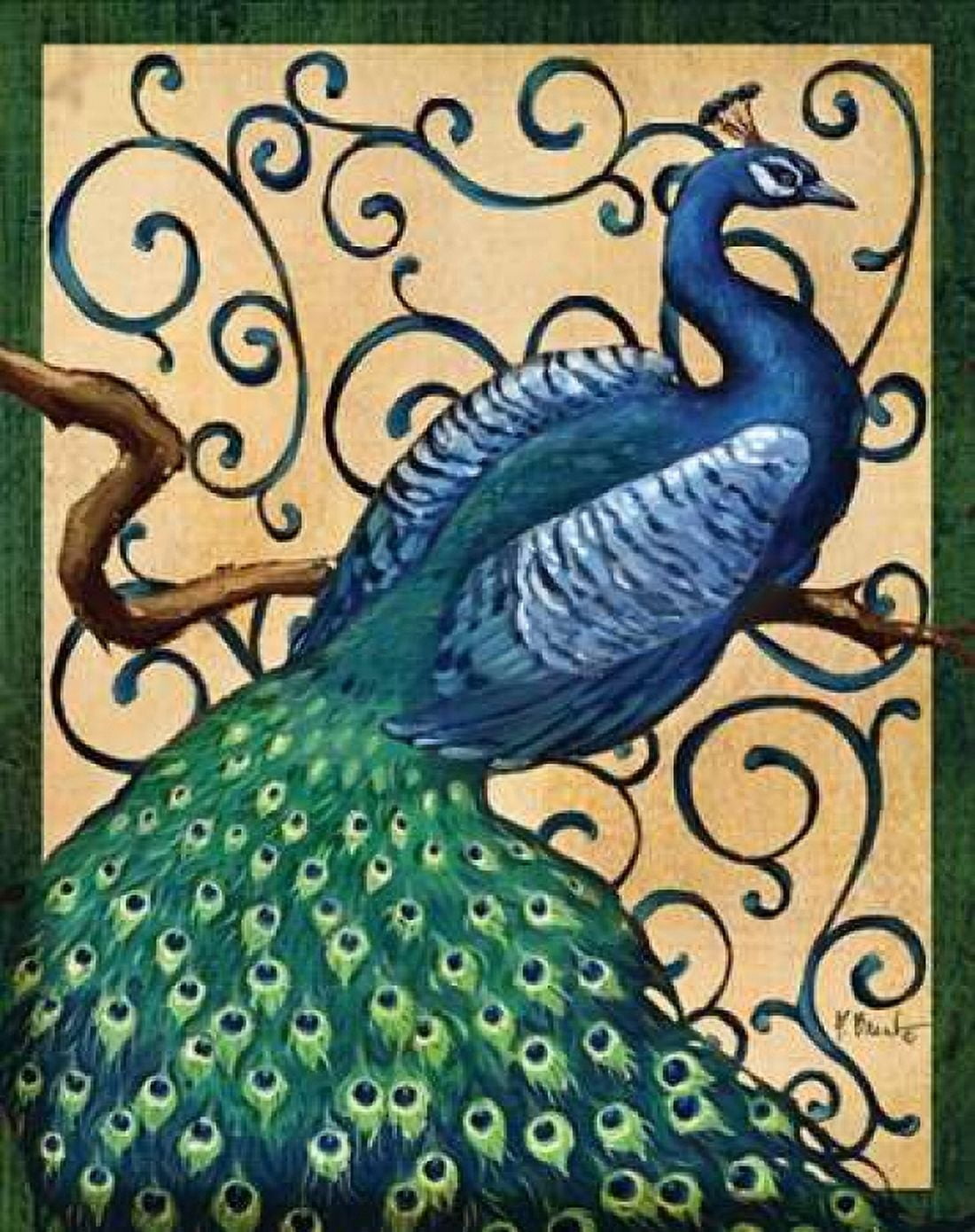 Majestic Peacock I Canvas Art - Paul Brent (24 x 30)