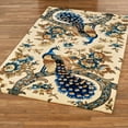 thumbnail image 1 of Majestic Peacock Rectangle Rug Vanilla 30 x 50, 1 of 1