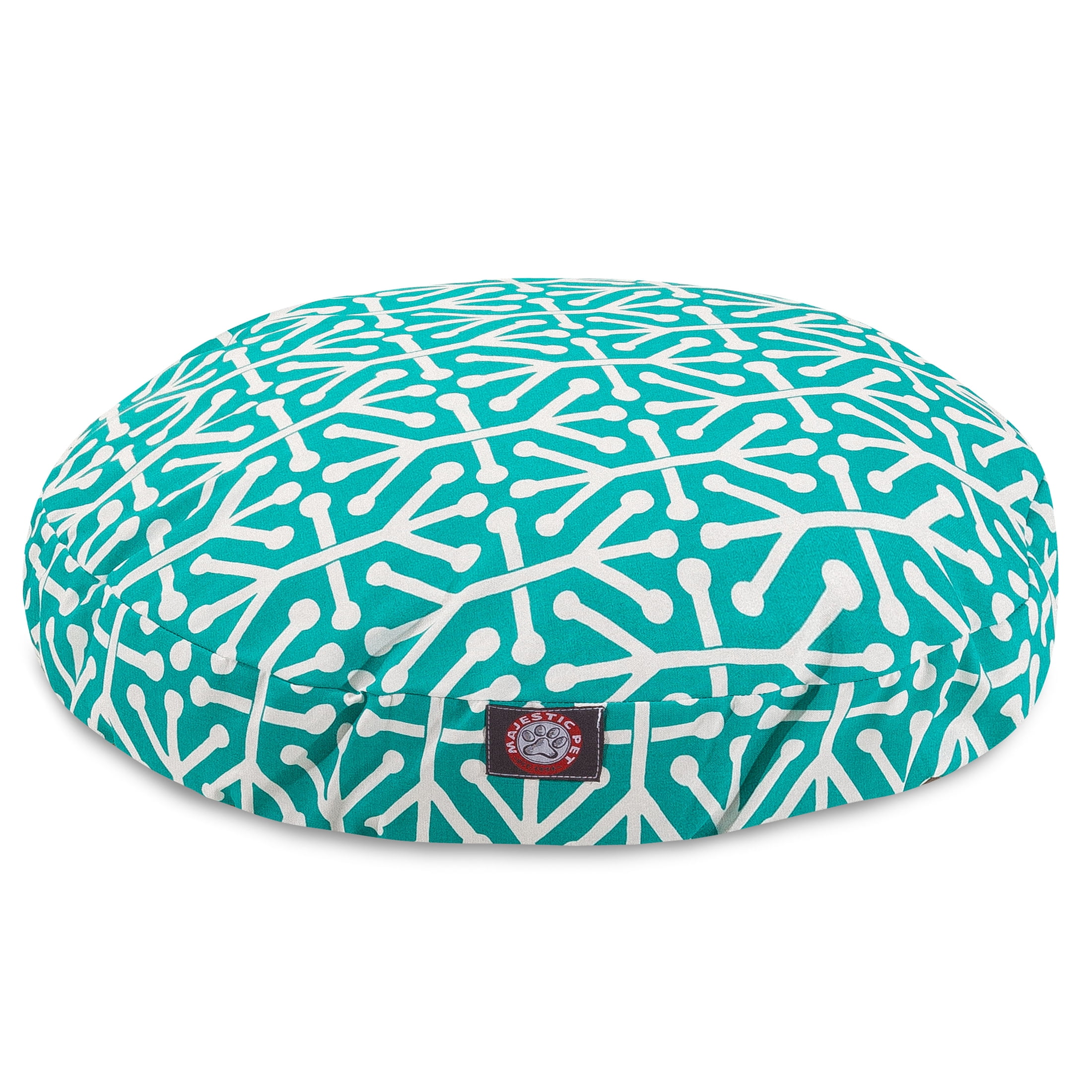 Medium Pacific Blue Geometric Outdoor Waterproof Pet Bed