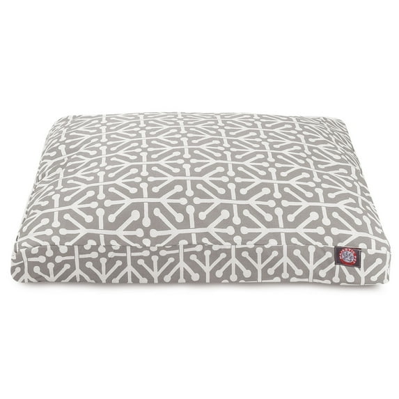 Majestic Pet | Aruba Shredded Memory Foam Rectangle Pet Bed For Dogs, Removable Cover, Gray, Large