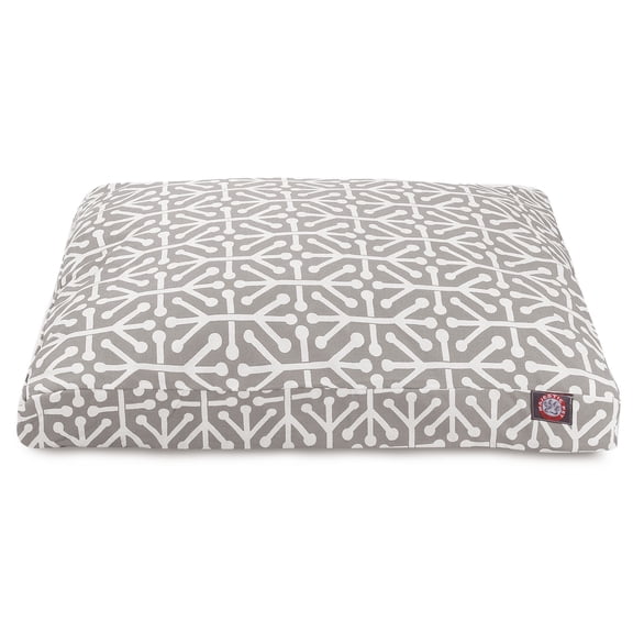 Majestic Pet | Aruba Shredded Memory Foam Rectangle Pet Bed For Dogs, Removable Cover, Gray, Medium