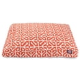 thumbnail image 1 of Majestic Pet | Aruba Shredded Memory Foam Rectangle Pet Bed For Dogs, Removable Cover, Orange, Large, 1 of 5