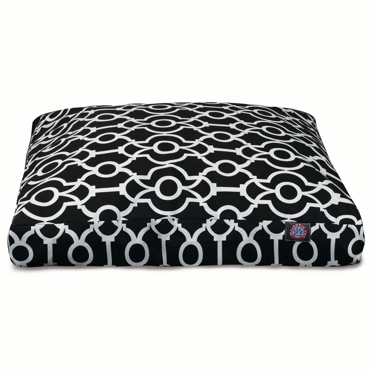 Majestic Pet | Athens Rectangle Pet Bed For Dogs, Removable Cover, Black, Extra Large