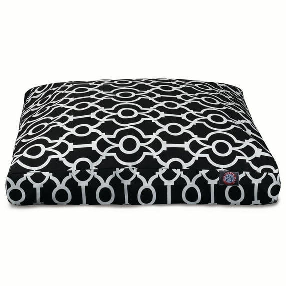 Majestic Pet | Athens Rectangle Pet Bed For Dogs, Removable Cover, Black, Extra Large