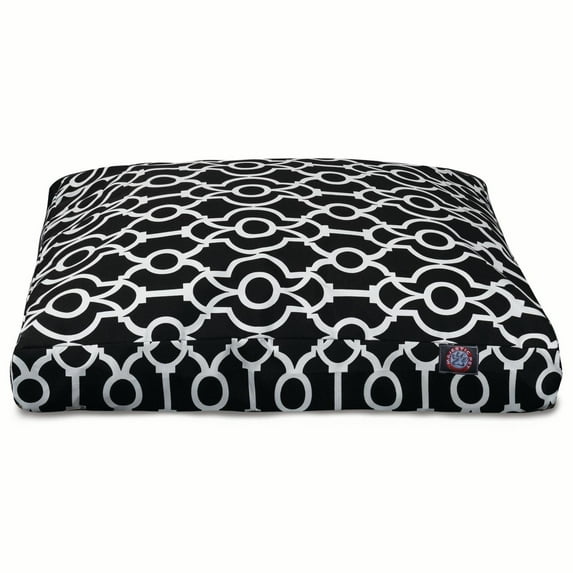 Majestic Pet | Athens Rectangle Pet Bed For Dogs, Removable Cover, Black, Large