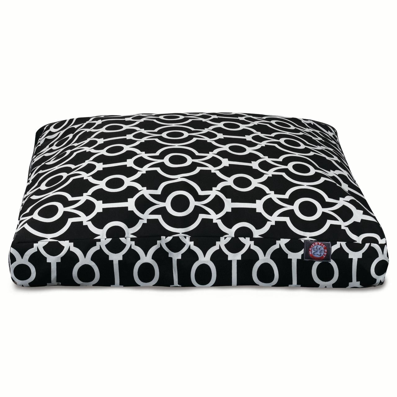 Majestic Pet | Athens Rectangle Pet Bed For Dogs, Removable Cover, Black, Medium