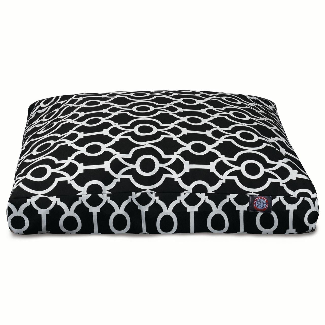 Majestic Pet | Athens Rectangle Pet Bed For Dogs, Removable Cover, Black, Small