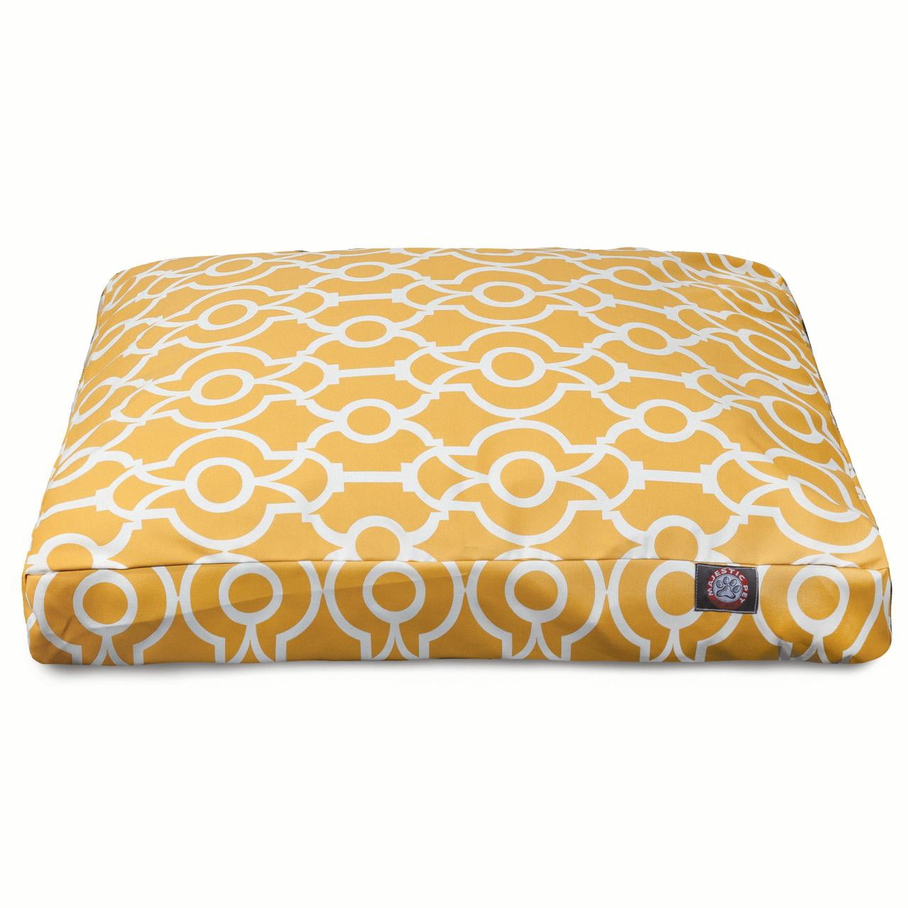 Majestic Pet | Athens Rectangle Pet Bed For Dogs, Removable Cover, Citrus, Medium