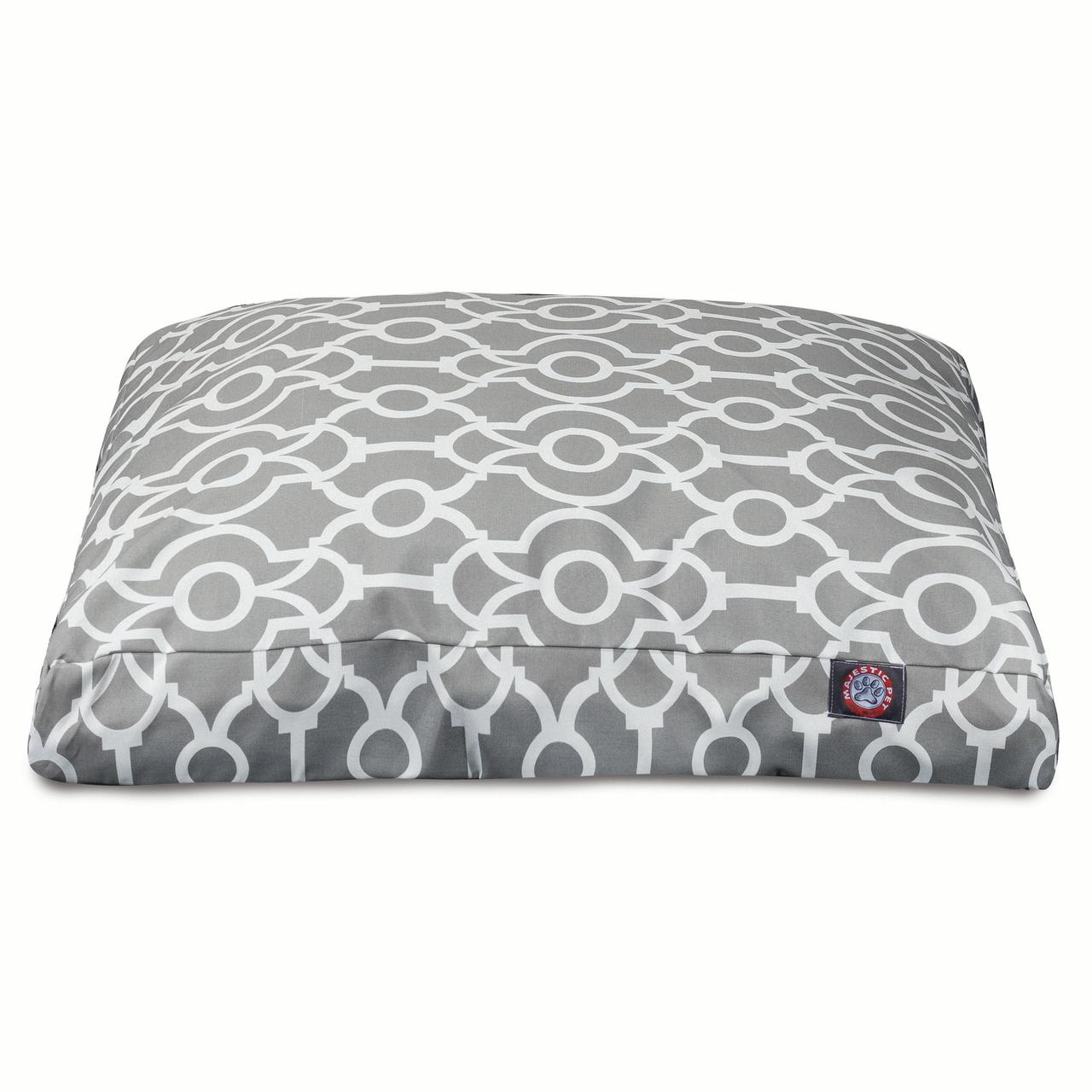 Majestic Pet | Athens Rectangle Pet Bed For Dogs, Removable Cover, Gray, Large