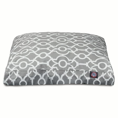 Majestic Pet | Athens Rectangle Pet Bed For Dogs, Removable Cover, Gray, Medium