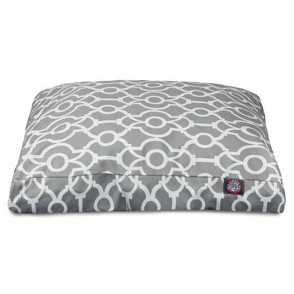 Majestic Pet | Athens Rectangle Pet Bed For Dogs, Removable Cover, Gray, Small