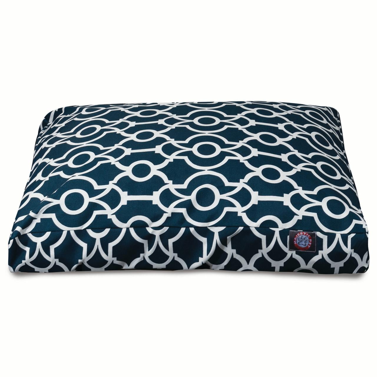 Majestic Pet | Athens Rectangle Pet Bed For Dogs, Removable Cover, Navy, Extra Large