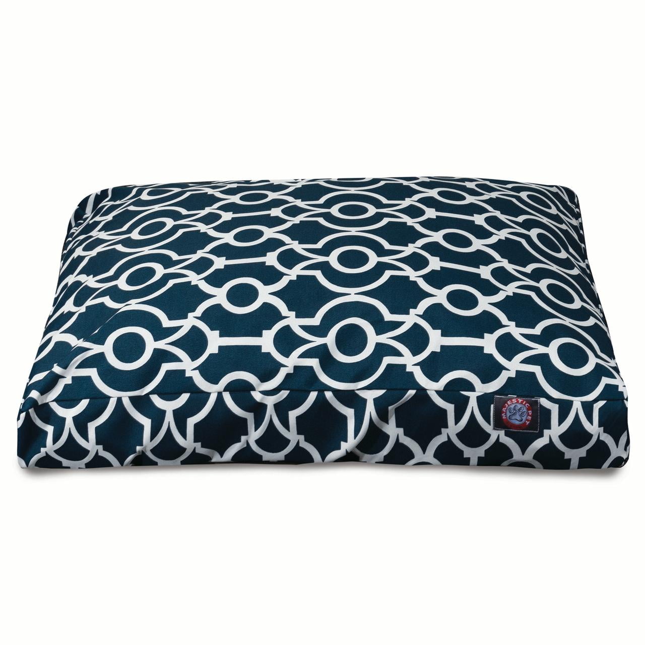 Majestic Pet | Athens Rectangle Pet Bed For Dogs, Removable Cover, Navy, Medium