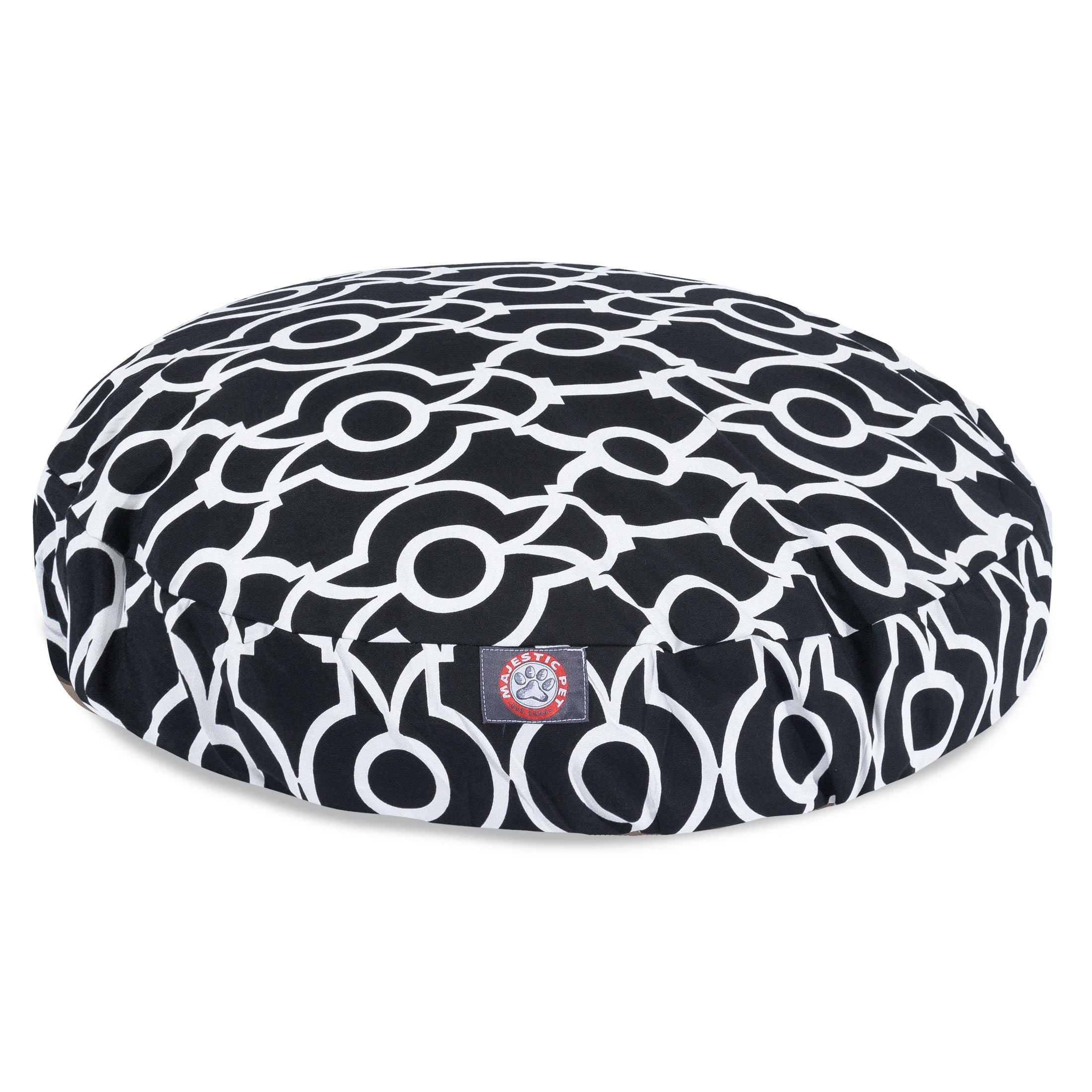 Majestic Pet | Athens Round Pet Bed For Dogs, Removable Cover, Black, Medium