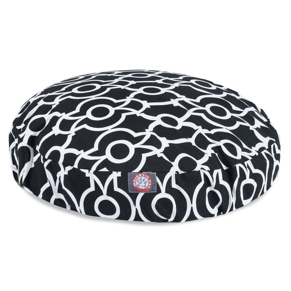 Majestic Pet | Athens Round Pet Bed For Dogs, Removable Cover, Black, Medium