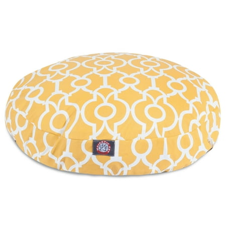 Majestic Pet | Athens Round Pet Bed For Dogs, Removable Cover, Citrus, Small