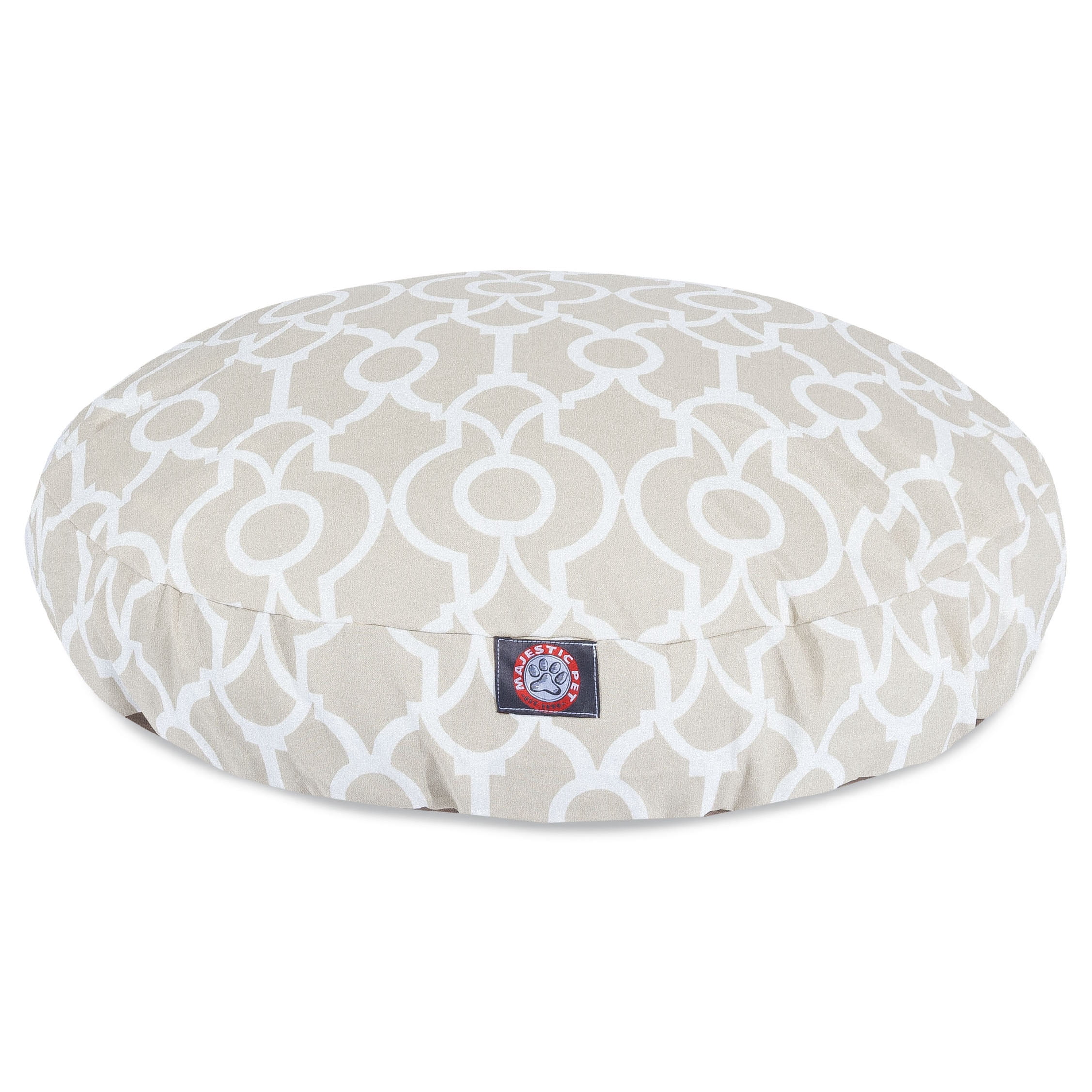 Majestic Pet | Athens Round Pet Bed For Dogs, Removable Cover, Sand, Medium