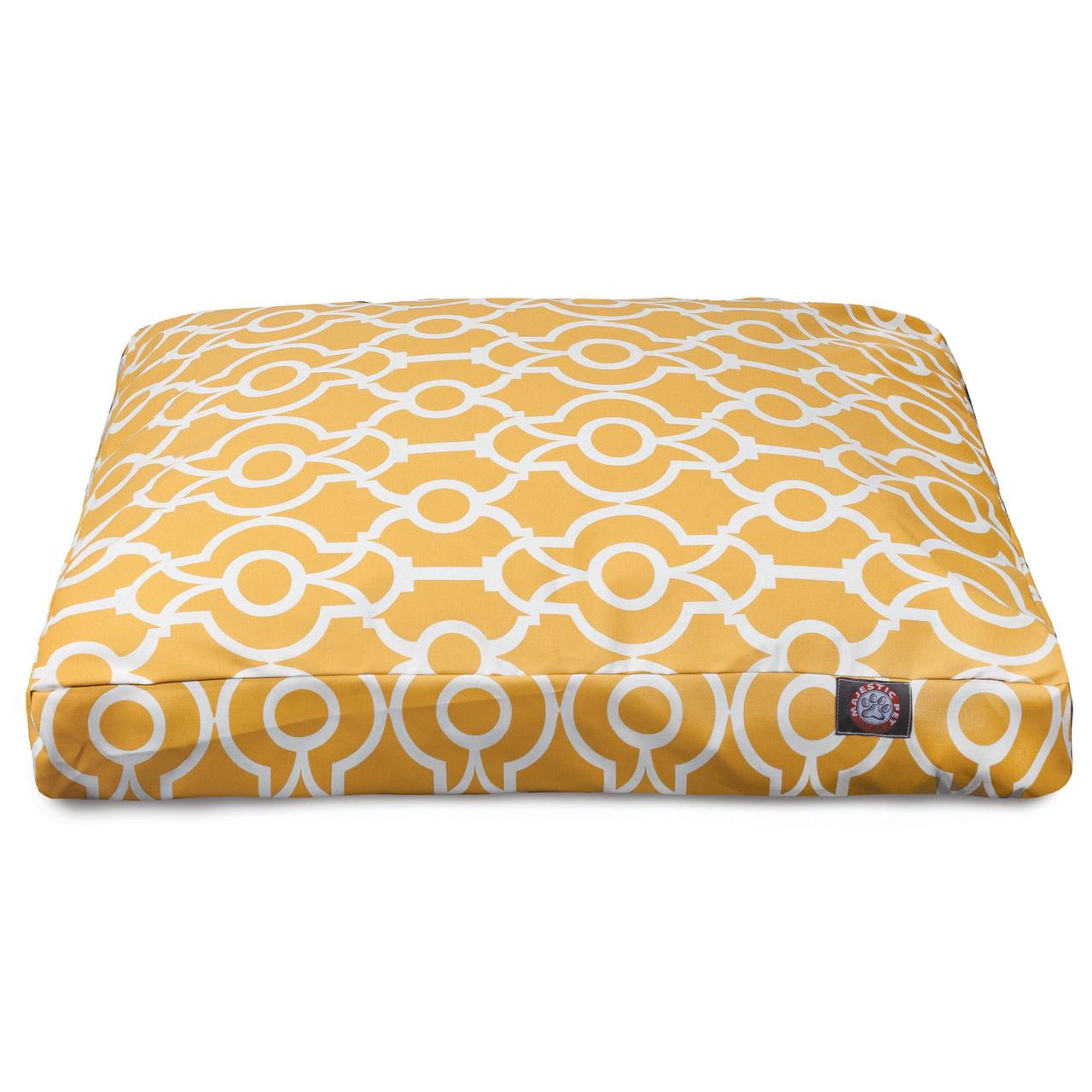 Majestic Pet | Athens Shredded Memory Foam Rectangle Pet Bed For Dogs, Removable Cover, Citrus, Medium
