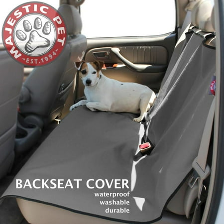 Majestic Pet | Back Seat Cover for Dogs and Cats, Universal fit for Cars, Trucks and SUVs, Waterproof, Scratch Resistant, Grey