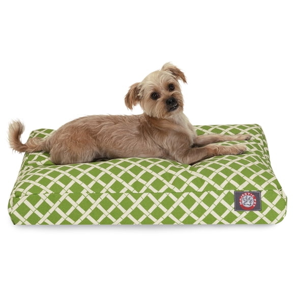Majestic Pet | Bamboo Rectangle Pet Bed For Dogs, Removable Cover, Sage, Small