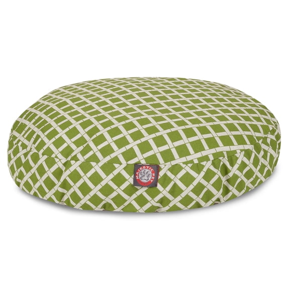 Majestic Pet Bamboo Round Dog Bed Treated Polyester Removable Cover Sage Large 42 x 42 x 5