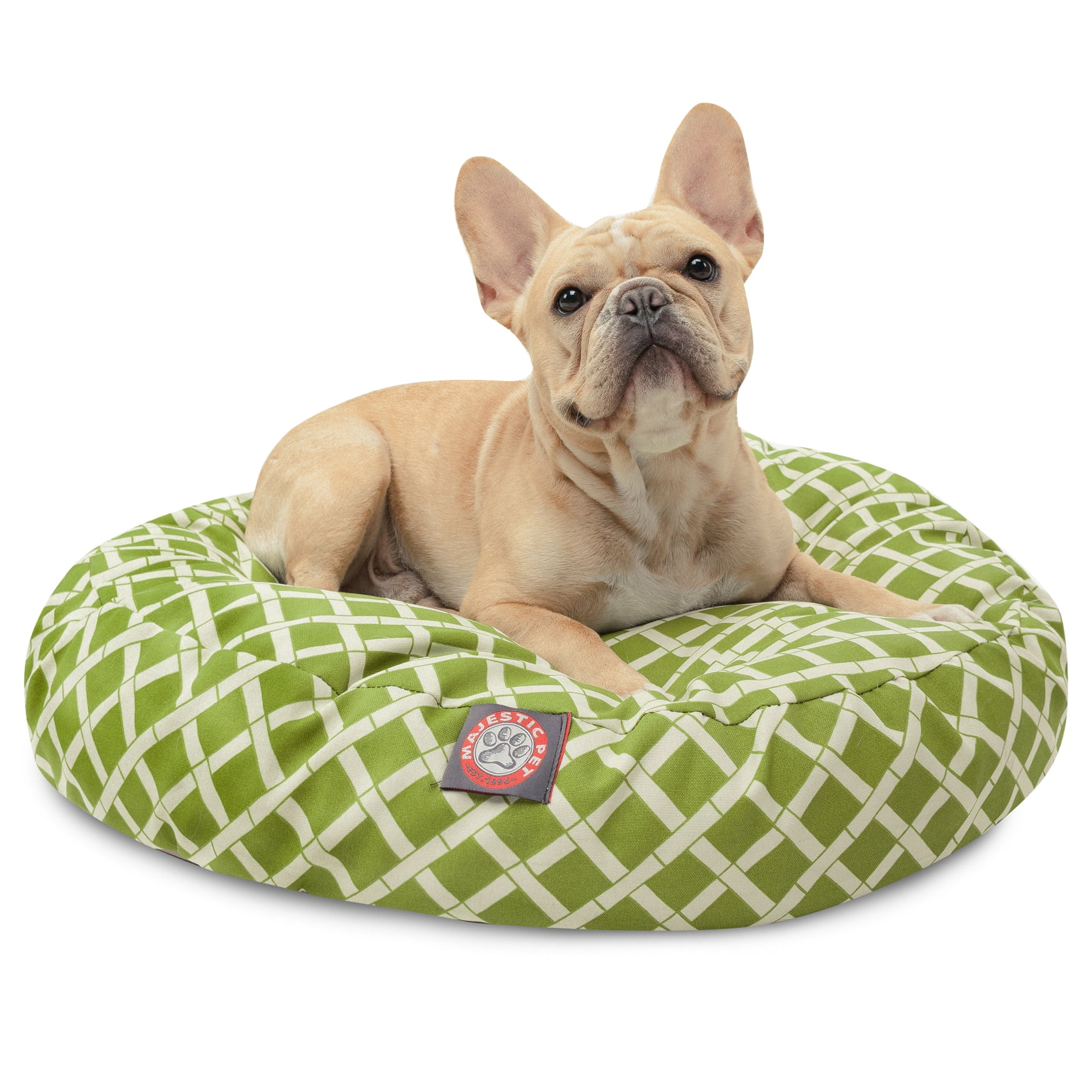 Majestic Pet | Bamboo Round Pet Bed For Dogs, Removable Cover, Sage, Small