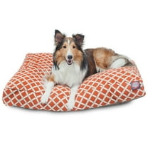Majestic Pet | Bamboo Shredded Memory Foam Rectangle Pet Bed For Dogs, Removable Cover, Burnt Orange, Medium