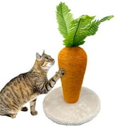 Majestic Pet Carrot Cat Scratching Post with Toy Faux Fur and Sisal Post